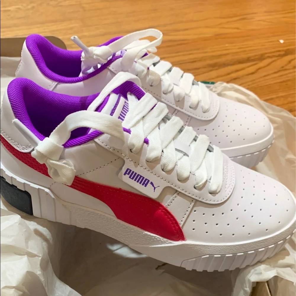 Puma Cali Selena Gomez white hot pink purple brand new in box sneaker shoe